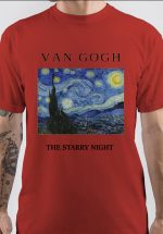 The Starry Night - Van Gogh Red T-Shirt