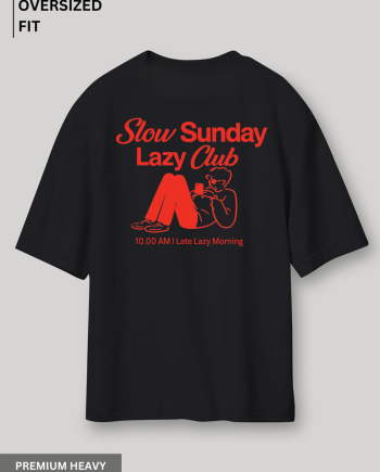 Slow Sunday Lazy Club Oversized T-Shirt