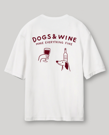 Dogs And Wine Oversized T-Shirt