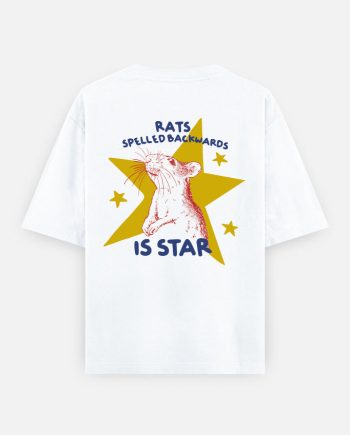 Rats Spelled Backwards Oversized T-Shirt