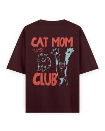 Cat Mom Club Oversized T-Shirt