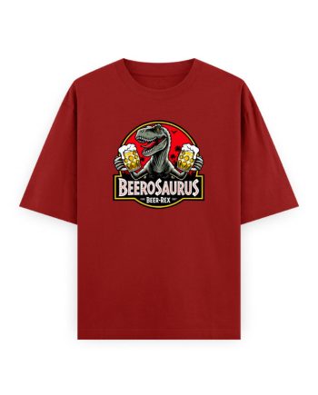 Beerosaurus Beer Oversized T-Shirt