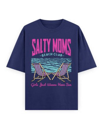 Salty Moms Beach Club Oversized T-Shirt