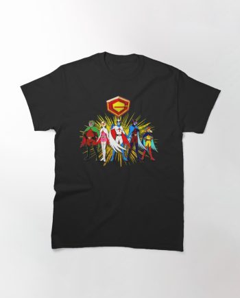 The whole Battle Of The Planets Gatchaman Team    Classic T-Shirt
