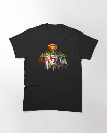The whole Battle Of The Planets Gatchaman Team      Classic T-Shirt