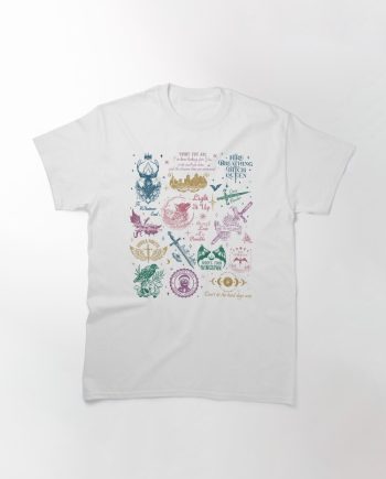 Throne of Glass Acotar T-Shirt, Fireheart Tee Shirt, Crescent City Classic T-Shirt