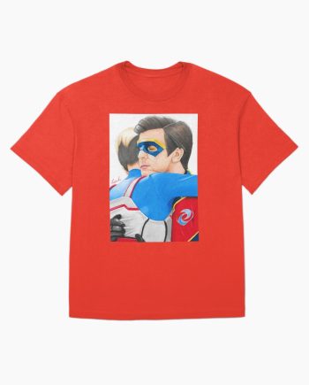 Captain Man and Kid Danger - Hug Traditional Oversized T-Shirt
