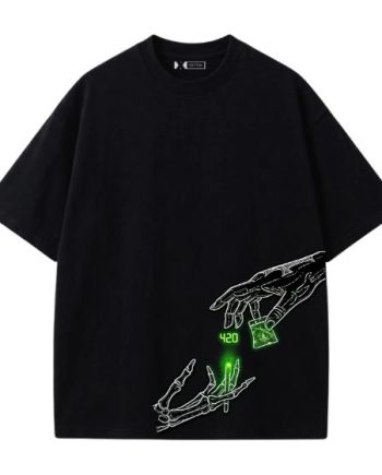 420 Skeleton Hand Oversized T-Shirt