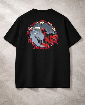 DEAD POOL LOGO Oversized T-Shirt