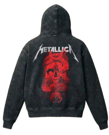 Metalica Acid Wash Hoodie
