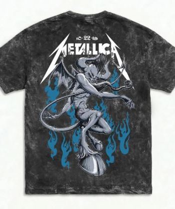 Metallica Acid Wash Oversized T-Shirt