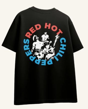 Red Hot Chilli Paper Black Oversized t-Shirt