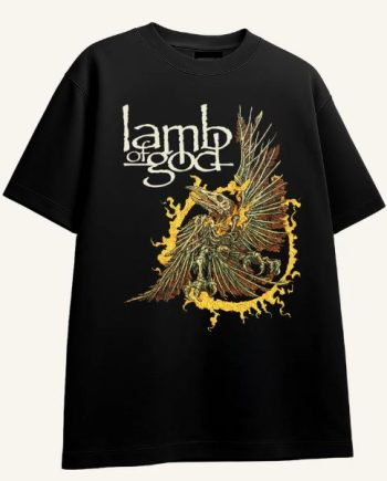 Skeleton Eagle Lamb Of God Oversized T-Shirt