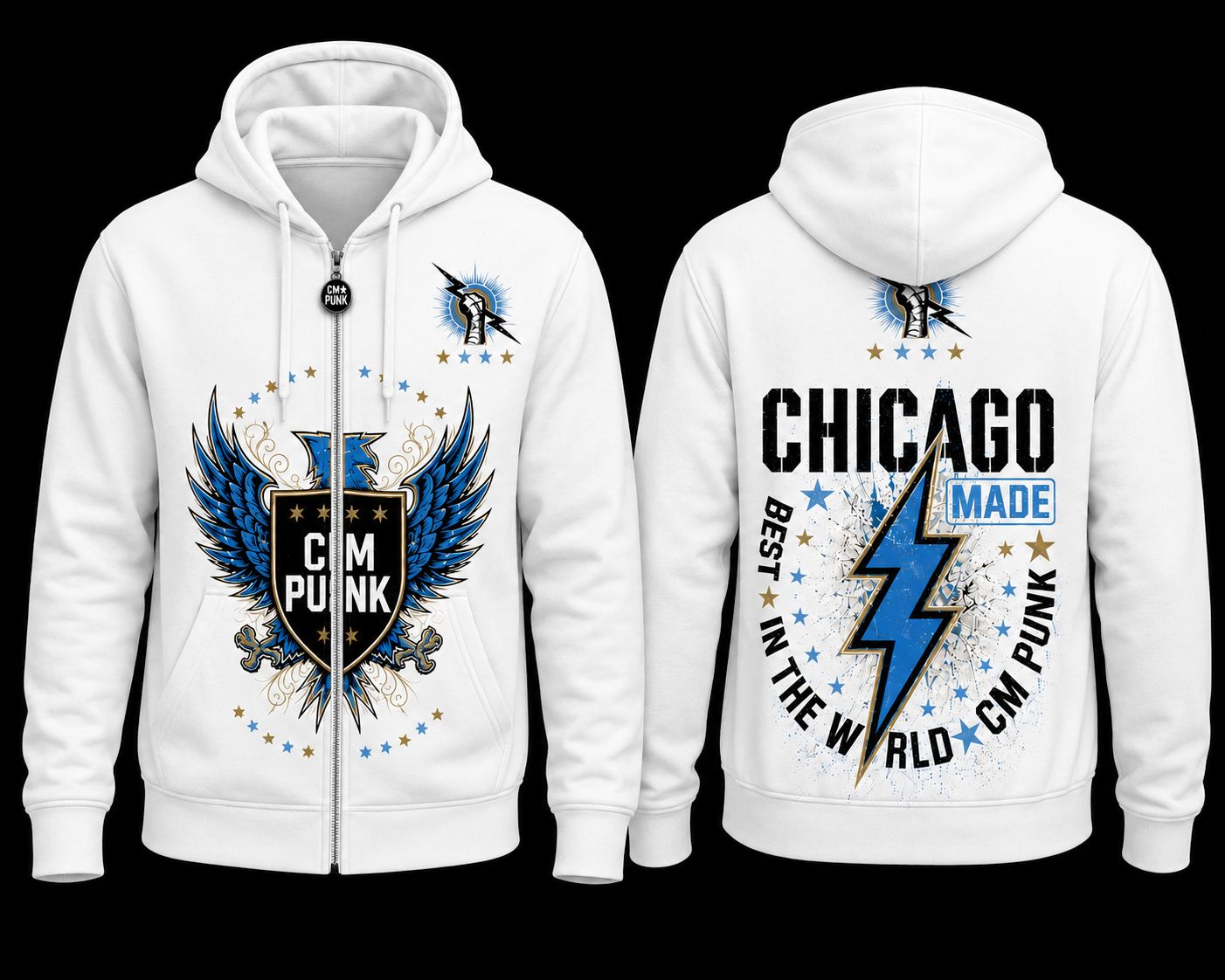 Cm Punk White Hoodie