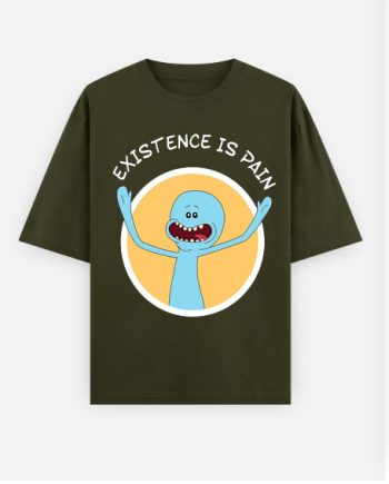 Existence Olive Green Oversized T-Shirt