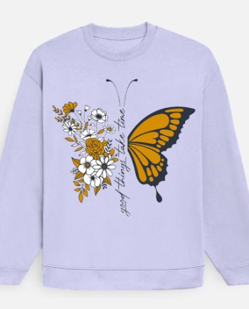 Good Things Take Line Oversized Sweatshirt