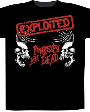 The Exploited Punks Not Dead Twin Skulls Graphic T-Shirt
