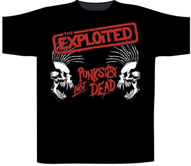 The Exploited Punks Not Dead Twin Skulls Graphic T-Shirt