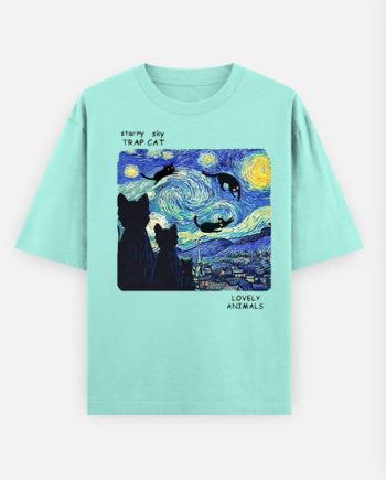 Starry Sky Mint Oversized T-Shirt