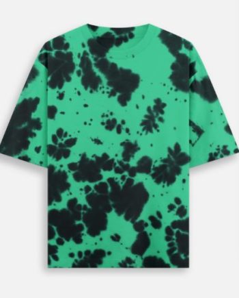 Tie Dye Oversized Green Black T-Shirt