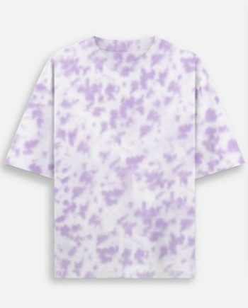 Tie Dye Oversized White Lavender T-Shirt