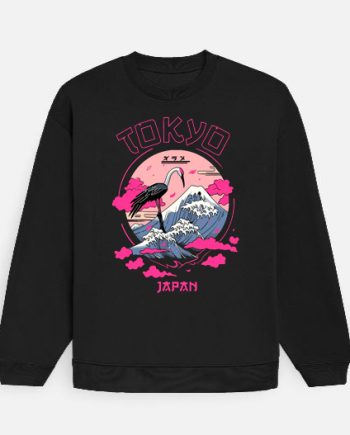 Tokyo Oversized Black Sweatshirt