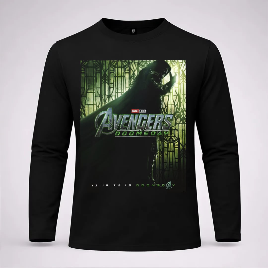 Marvel Studios Avengers Doomsday Doctor Doom Movie Graphic Long Sleeve Shirt