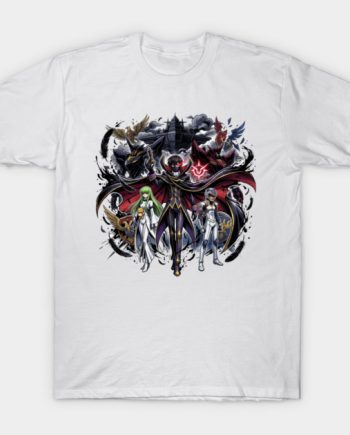 Code Geass Lelouch C.C. Suzaku Character Group Graphic T-Shirt