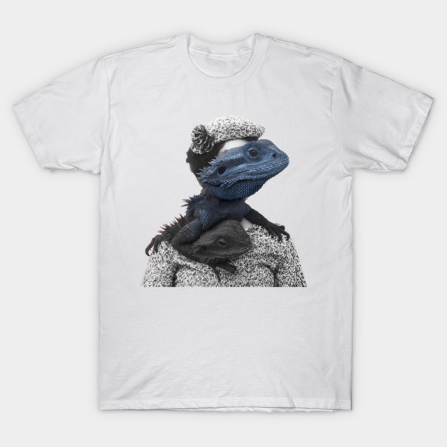 Vintage Blue Lizard Lady Graphic T-Shirt
