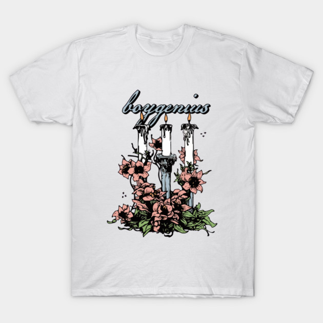 Boygenius Three Candles & Floral Graphic T-Shirt