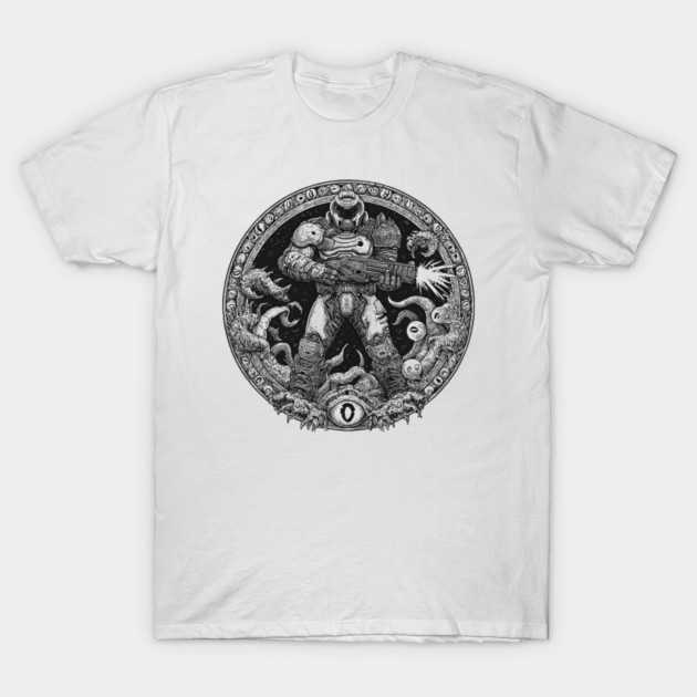 Vintage Doom Slayer Arcane Crest Graphic T-Shirt