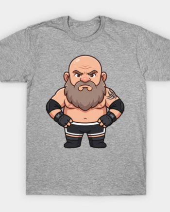 Chibi Bill Goldberg Cute Vector Cartoon Graphic T-Shirt