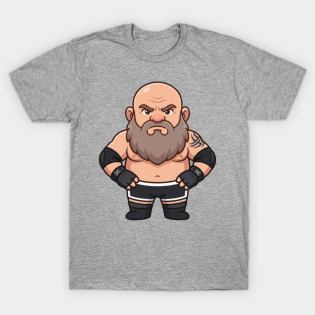 Chibi Bill Goldberg Cute Vector Cartoon Graphic T-Shirt