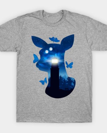 Life is Strange Spirit Doe & Arcadia Bay Lighthouse Graphic T-Shirt
