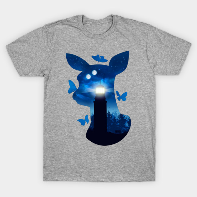 Life is Strange Spirit Doe & Arcadia Bay Lighthouse Graphic T-Shirt