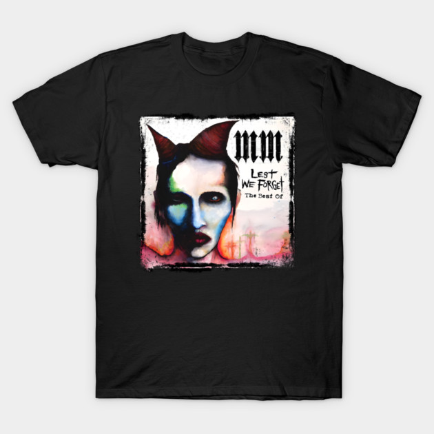 Marilyn Manson Lest We Forget The Best Of Album Graphic T-Shirt