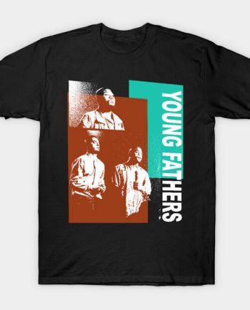 Young Fathers Color Block Photo Graphic T-Shirt