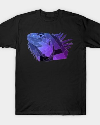 Geometric Galaxy Iguana Graphic T-Shirt