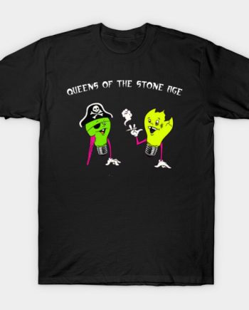 Queens of the Stone Age Lightbulb Characters Graphic T-Shirt