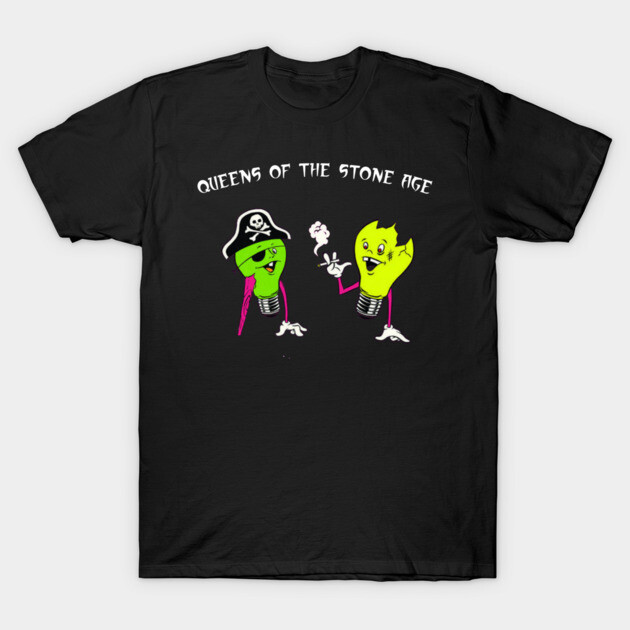 Queens of the Stone Age Lightbulb Characters Graphic T-Shirt