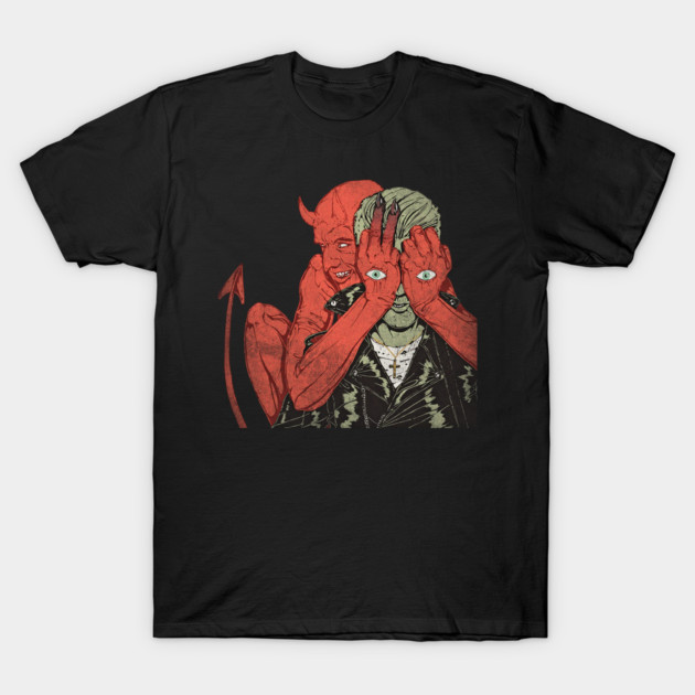 Red Devil & Leather Jacket Graphic T-Shirt