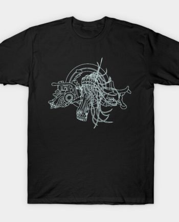 Biomechanical Mechanical Horse Engine Graphic T-Shirt