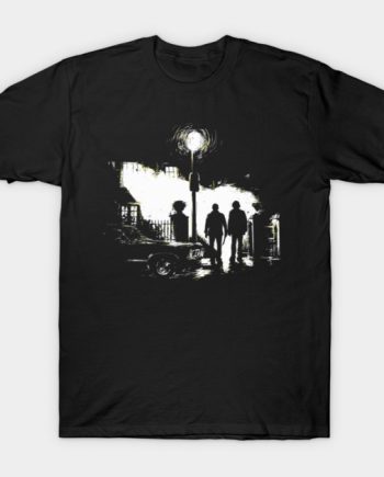 Supernatural Exorcist Parody Streetlight Silhouette Graphic T-Shirt