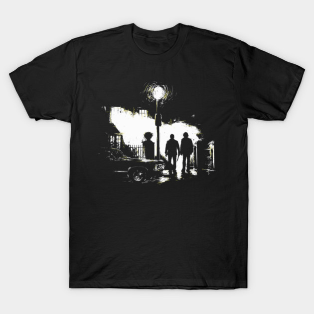 Supernatural Exorcist Parody Streetlight Silhouette Graphic T-Shirt
