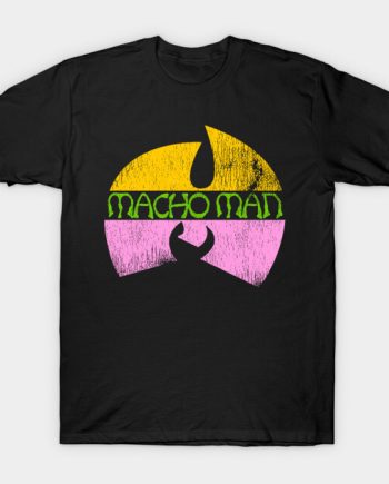 Macho Man Randy Savage Wu-Tang Logo Parody Graphic T-Shirt