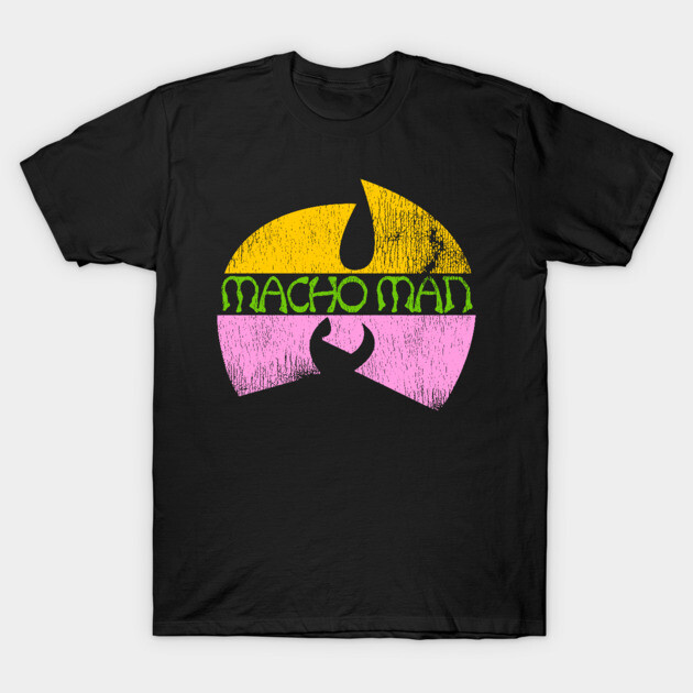 Macho Man Randy Savage Wu-Tang Logo Parody Graphic T-Shirt