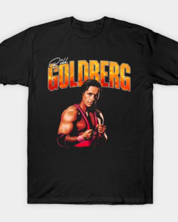 Bill Goldberg Fire Font Bret Hart Wrestling Parody Graphic T-Shirt