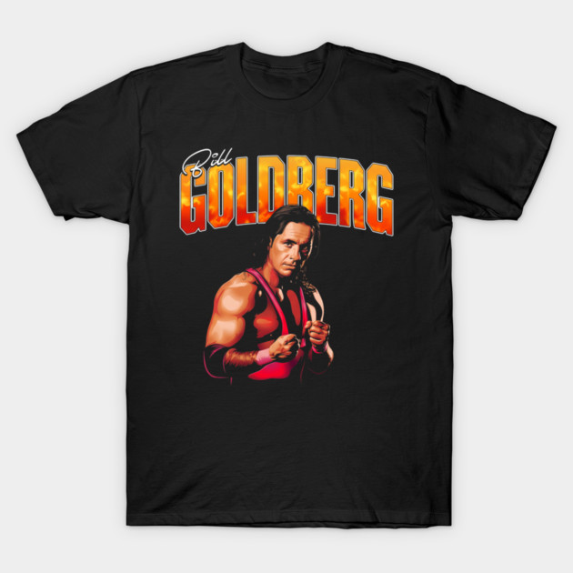 Bill Goldberg Fire Font Bret Hart Wrestling Parody Graphic T-Shirt