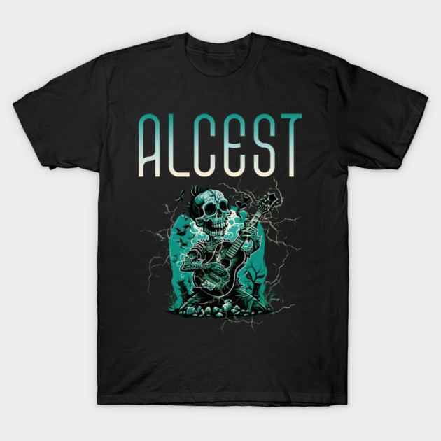 Alcest Skeleton Guitarist Graphic T-Shirt