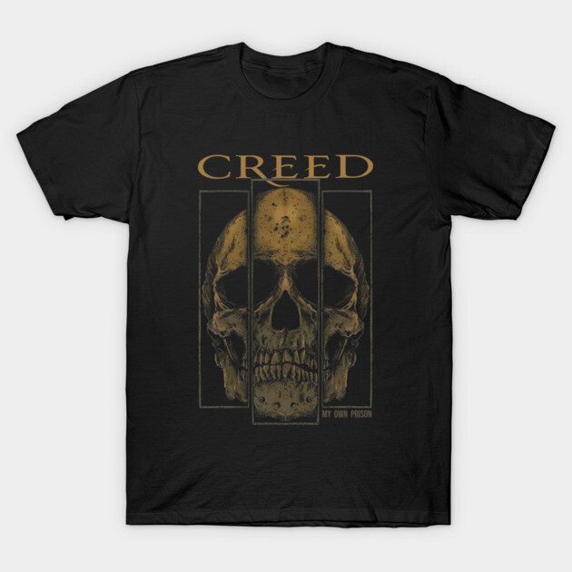 Vintage Creed My Own Prison Split Skull Graphic T-Shirt